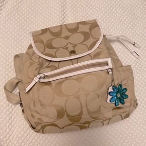 Tan Coach backpack